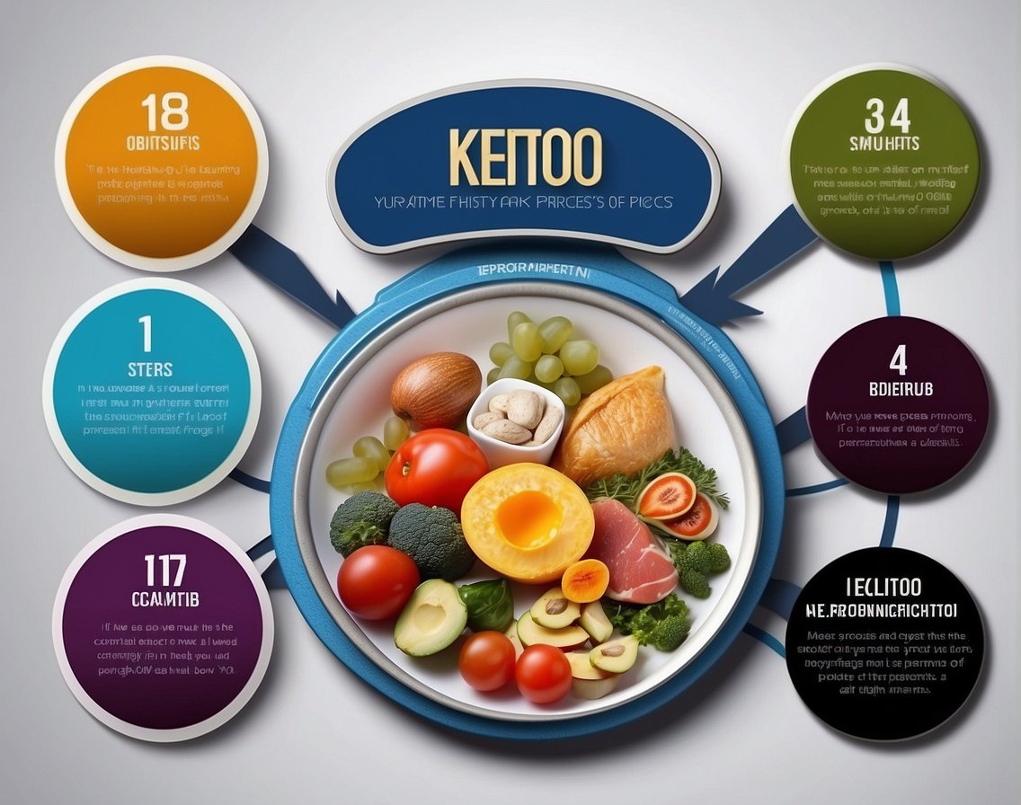 A diagram of the ketogenic diet's metabolic process, showing the mechanism of ketosis