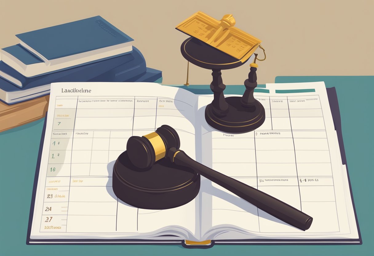 Legal documents and CTB book on a desk with a judge's gavel. Points transfer deadline shown on a calendar