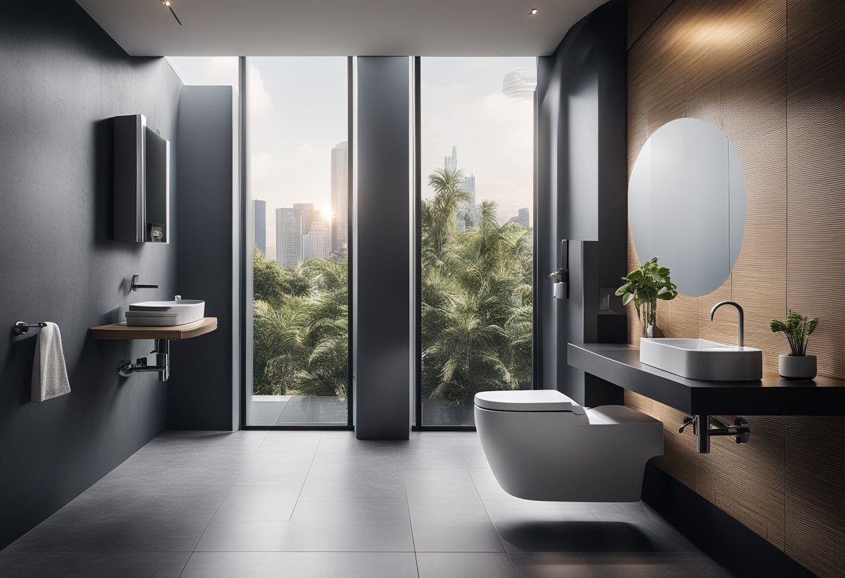 A sleek, modern toilet with innovative features and stylish aesthetics