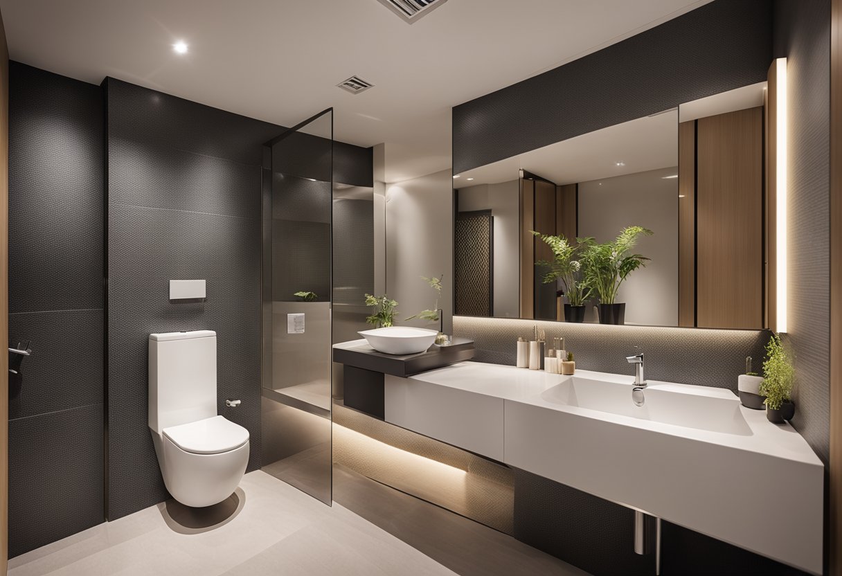The room is adorned with personal touches and final accents, adding warmth and personality to the 2-room BTO toilet design