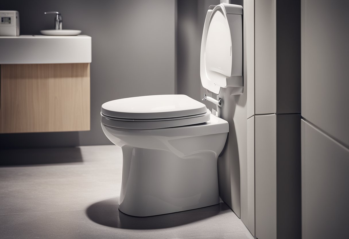 A toilet with simple, accessible features for easy cleaning. Visible parts include smooth surfaces, removable components, and clear instructions