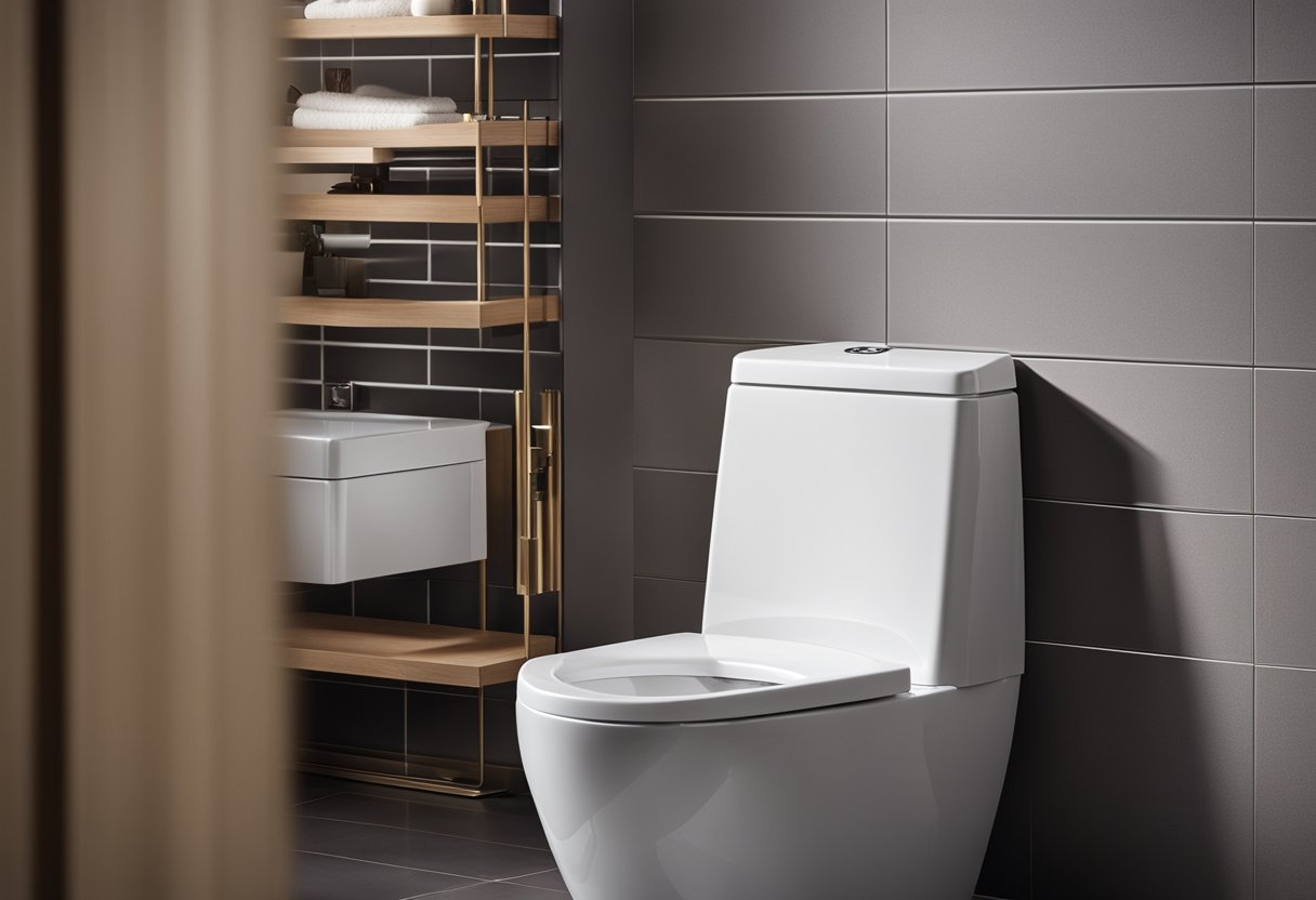 A modern Japanese toilet with advanced features and benefits, such as bidet, heated seat, and automatic flush