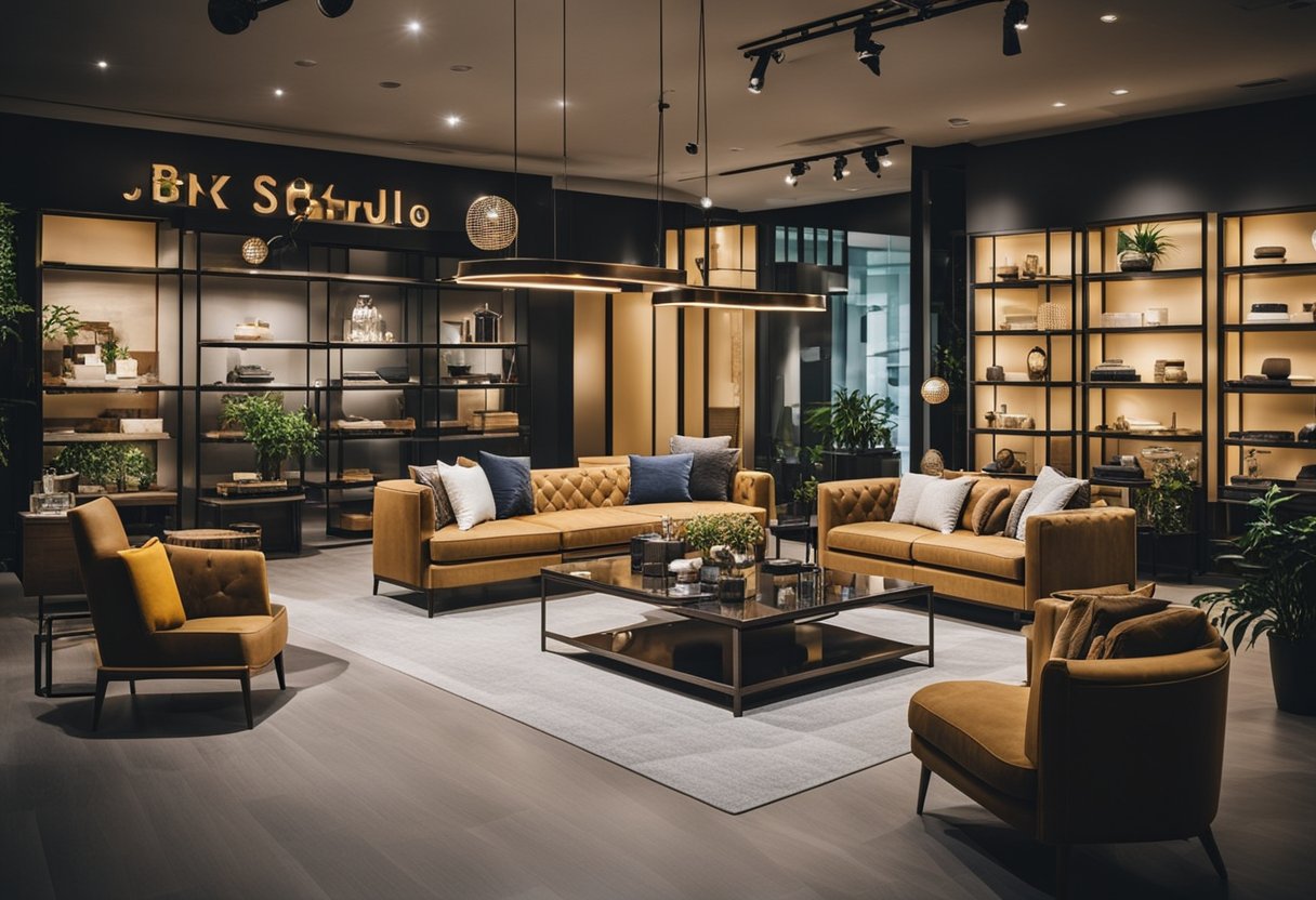 A showroom with various furniture collections on sale in Singapore