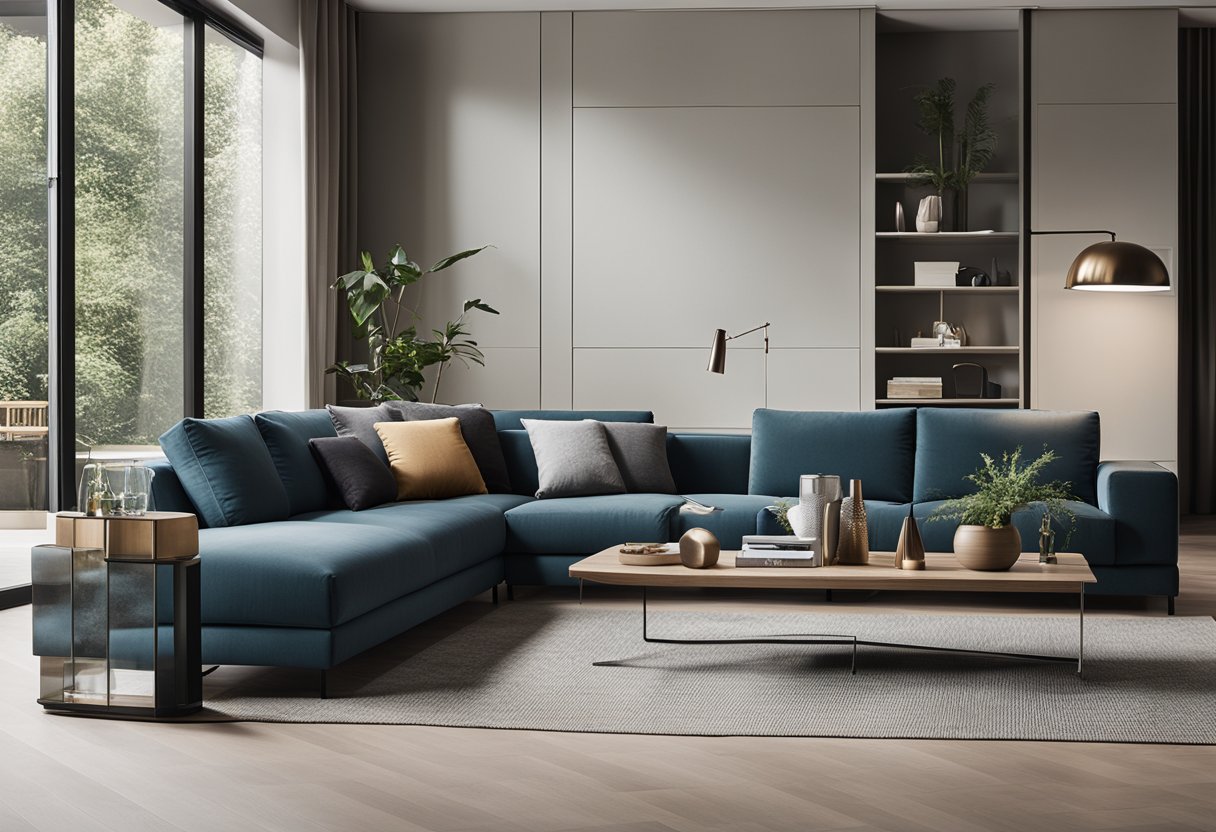 A sleek, modern living room with Montana furniture, clean lines, and a range of products for modern living