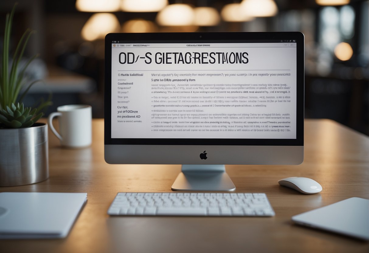 A list of frequently asked questions about OD vs OS is displayed on a computer screen