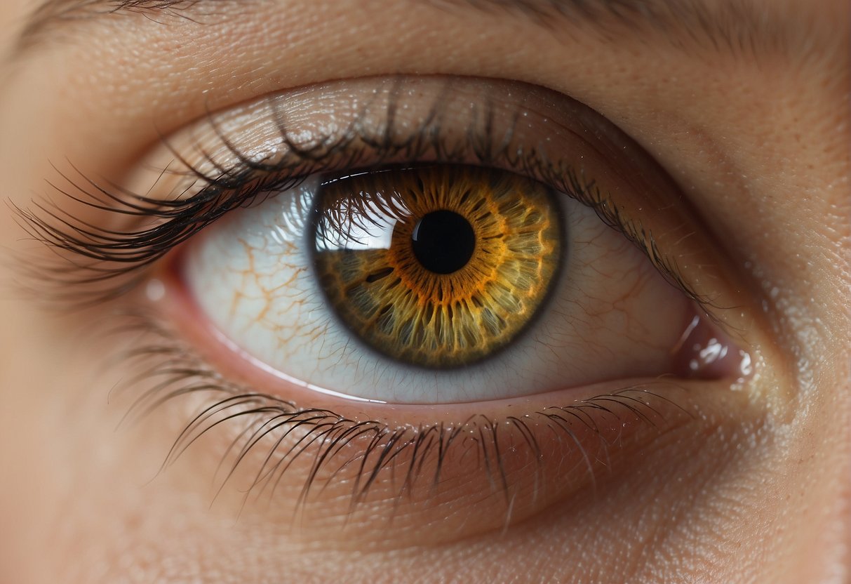 Hazel eyes with pigmentation and color variation