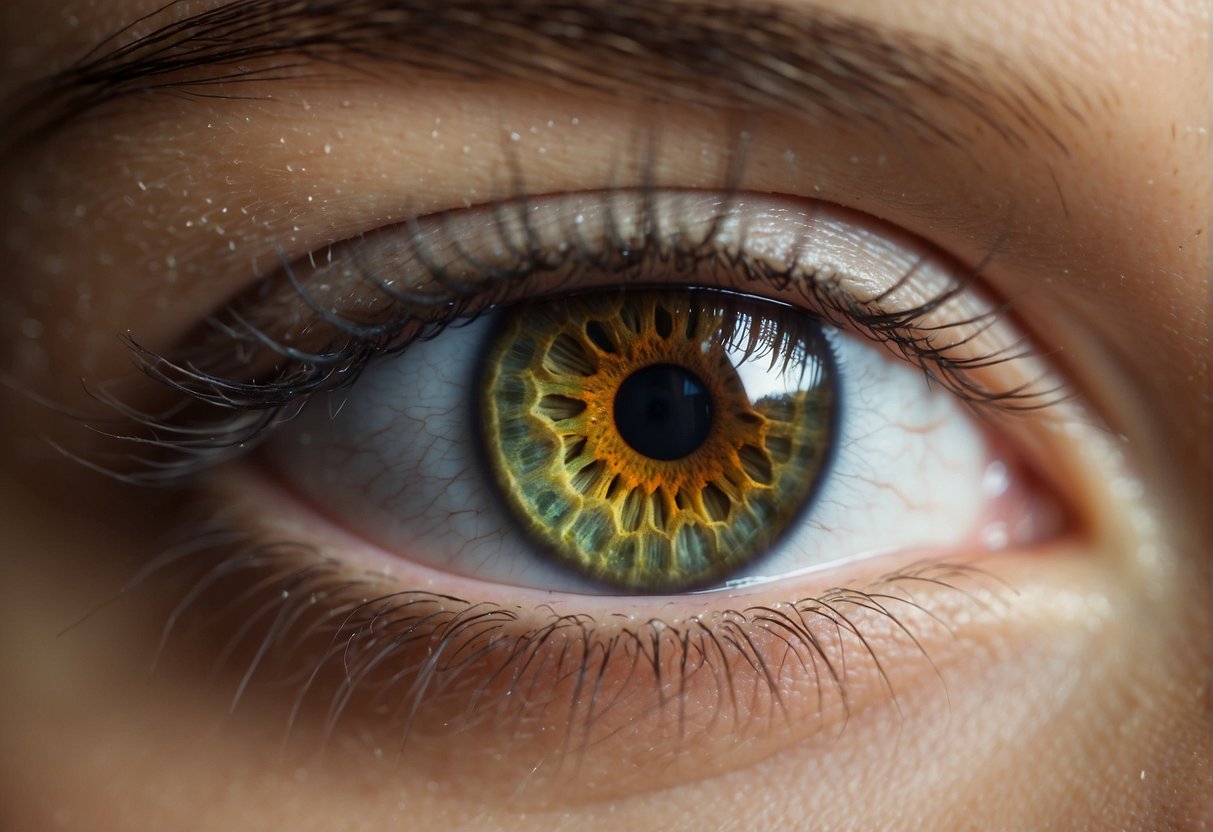 A collection of medical charts and research papers on rare eye color conditions