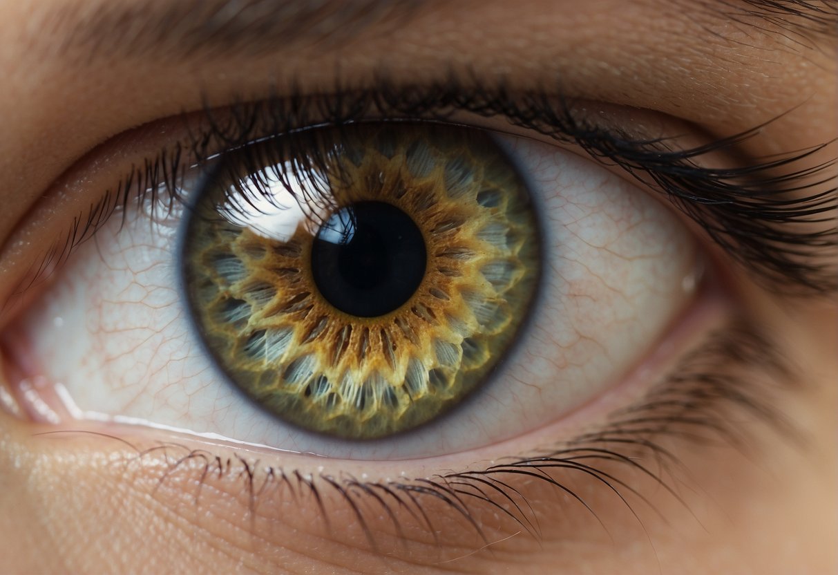 A close-up of a mesmerizing pair of eyes with a unique and rare color, capturing the attention of anyone who gazes upon them