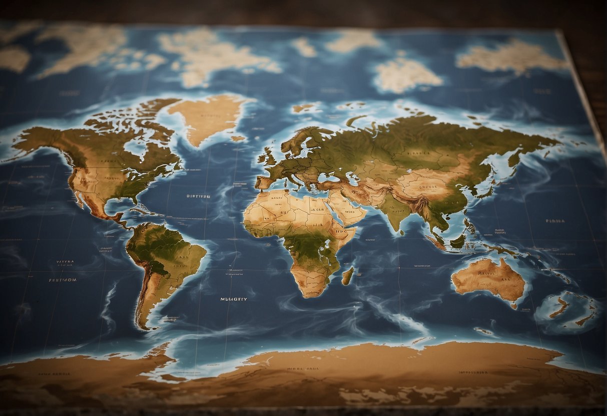 A world map with varying shades of brown representing the global distribution of eye color