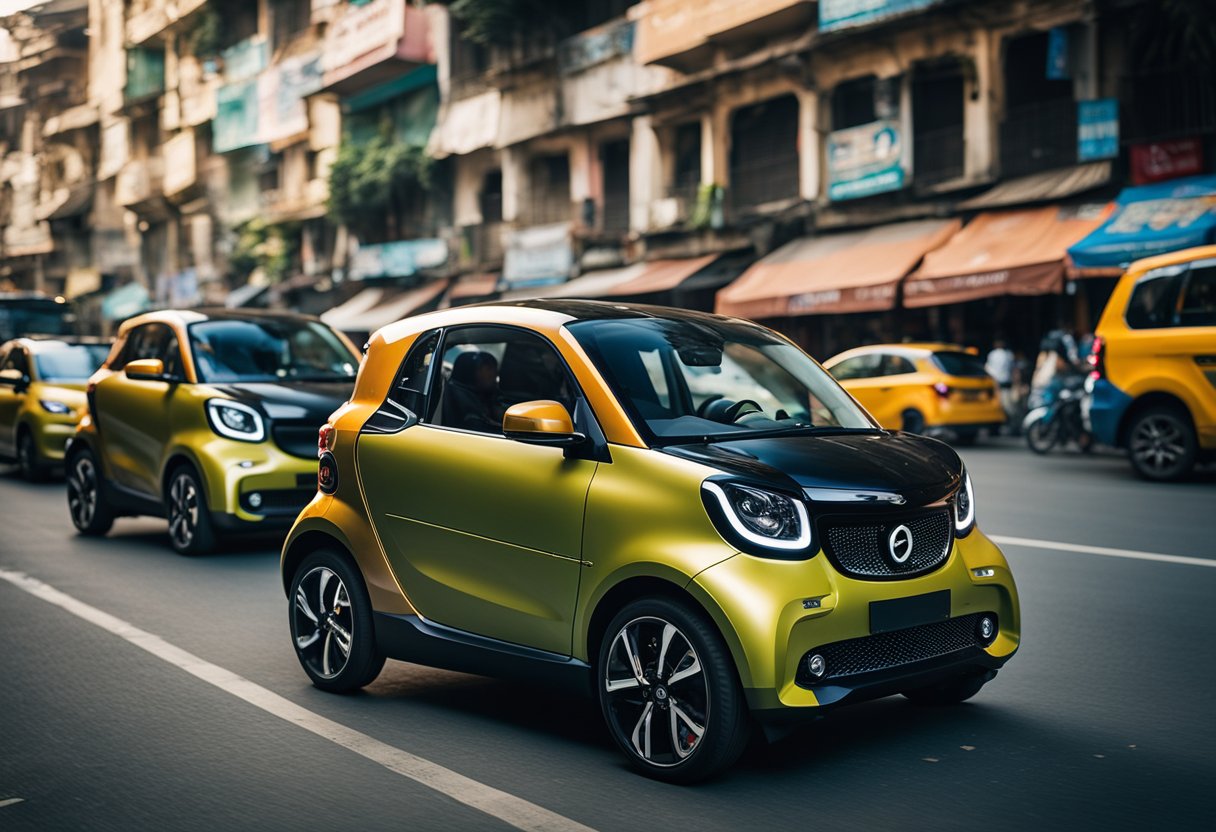 The Smart EQ Tiny Titans are zipping through the crowded streets of India, showcasing their compact design and advanced features