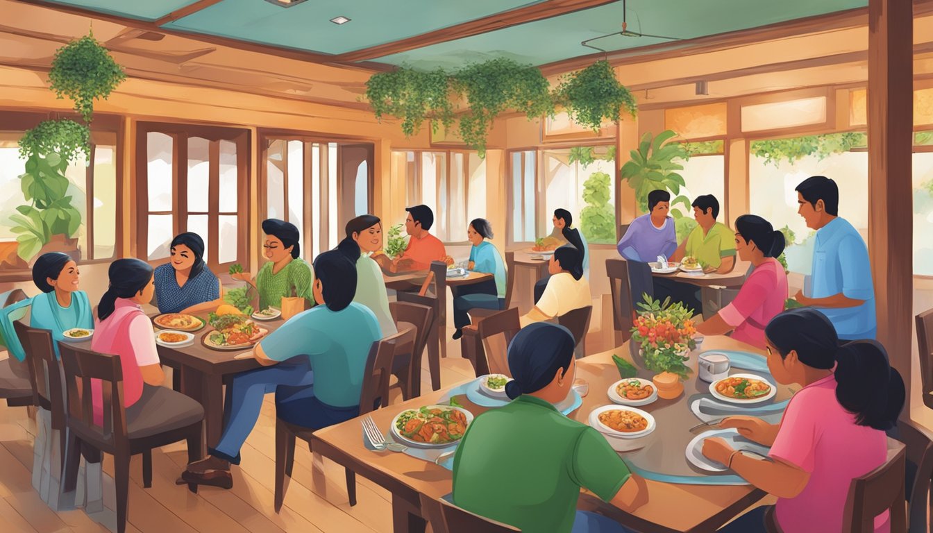 Customers praise Gokul Vegetarian Restaurant's diverse menu and flavorful dishes. The cozy, bustling atmosphere buzzes with lively conversations and clinking cutlery
