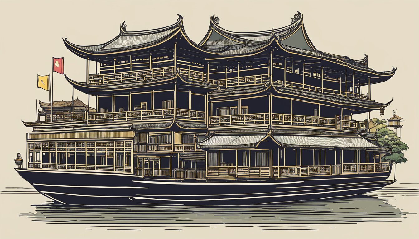 The iconic Jumbo Floating Restaurant in Hong Kong, with its traditional Chinese architectural design, symbolizes the city's rich history and cultural significance