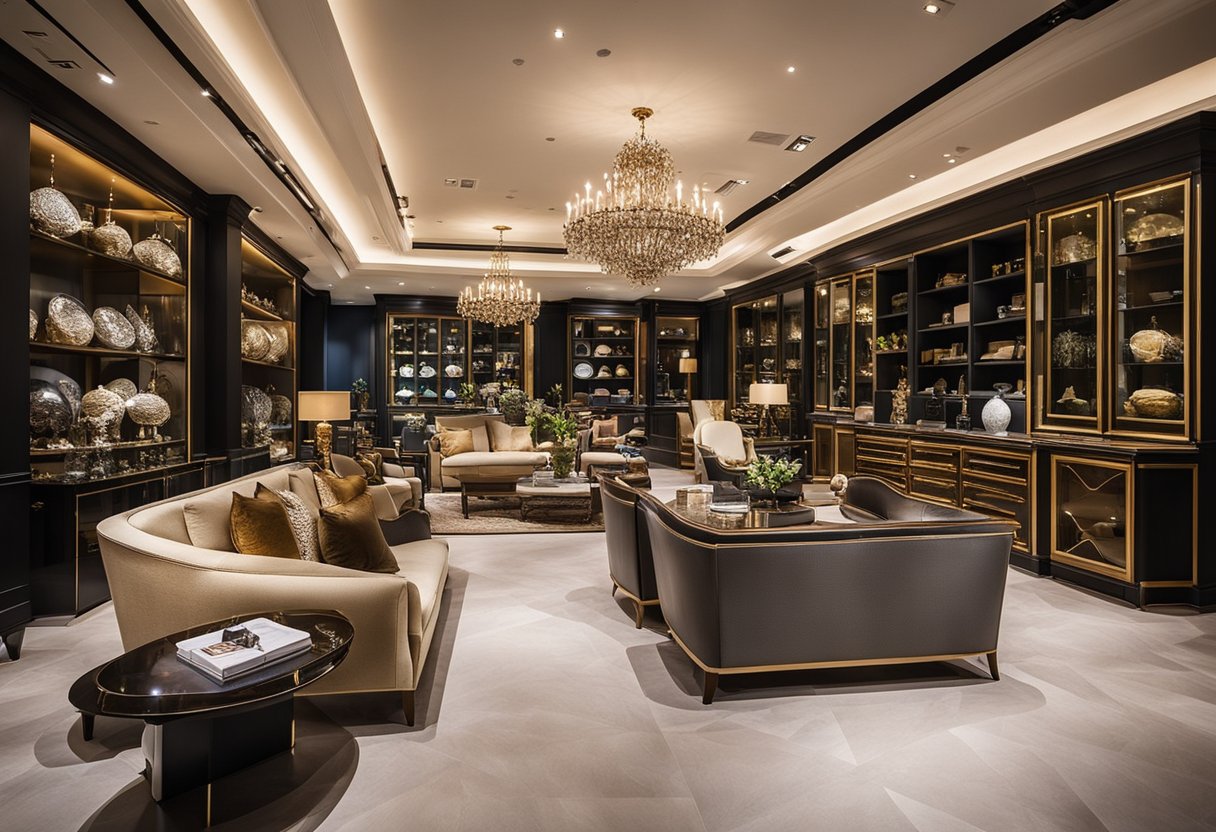 A luxurious French country furniture store in Singapore showcases exclusive offers and premium services. Rich textures and elegant designs fill the spacious showroom