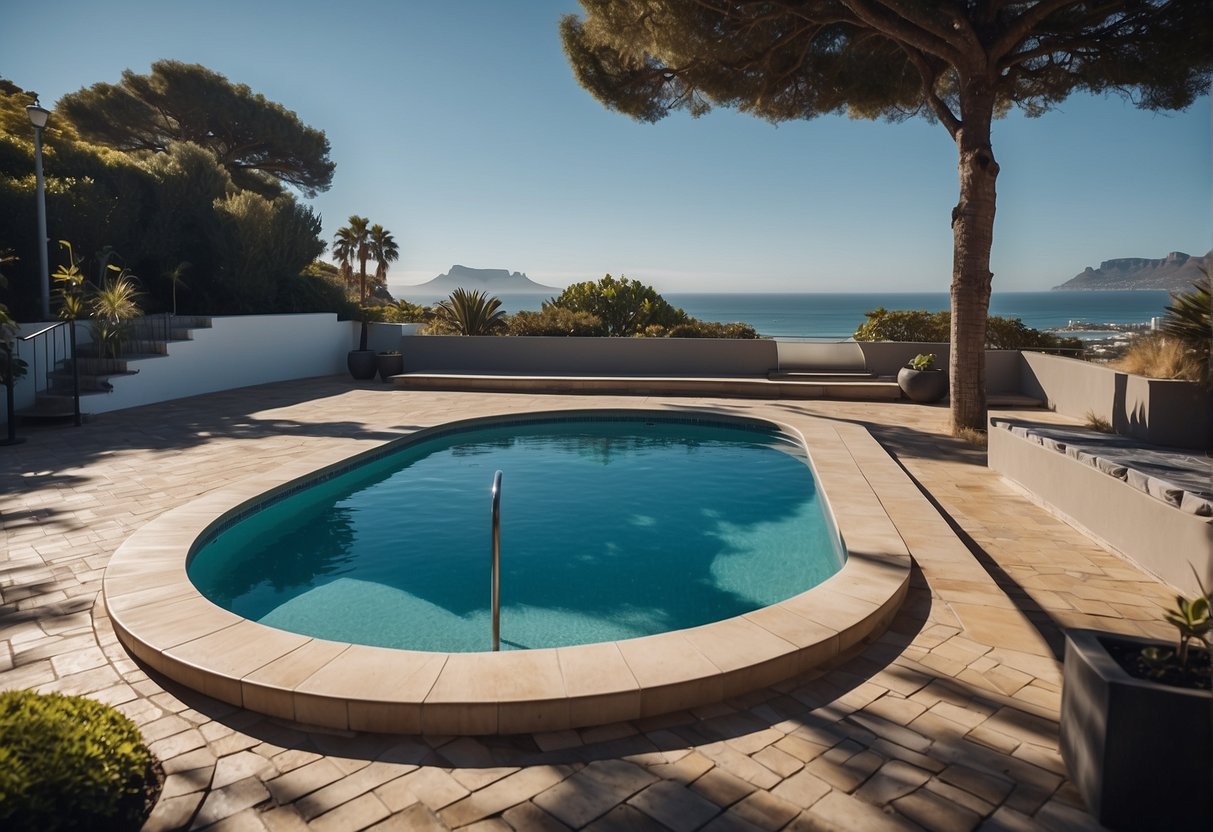 A pool with an automatic cover closing in Cape Town