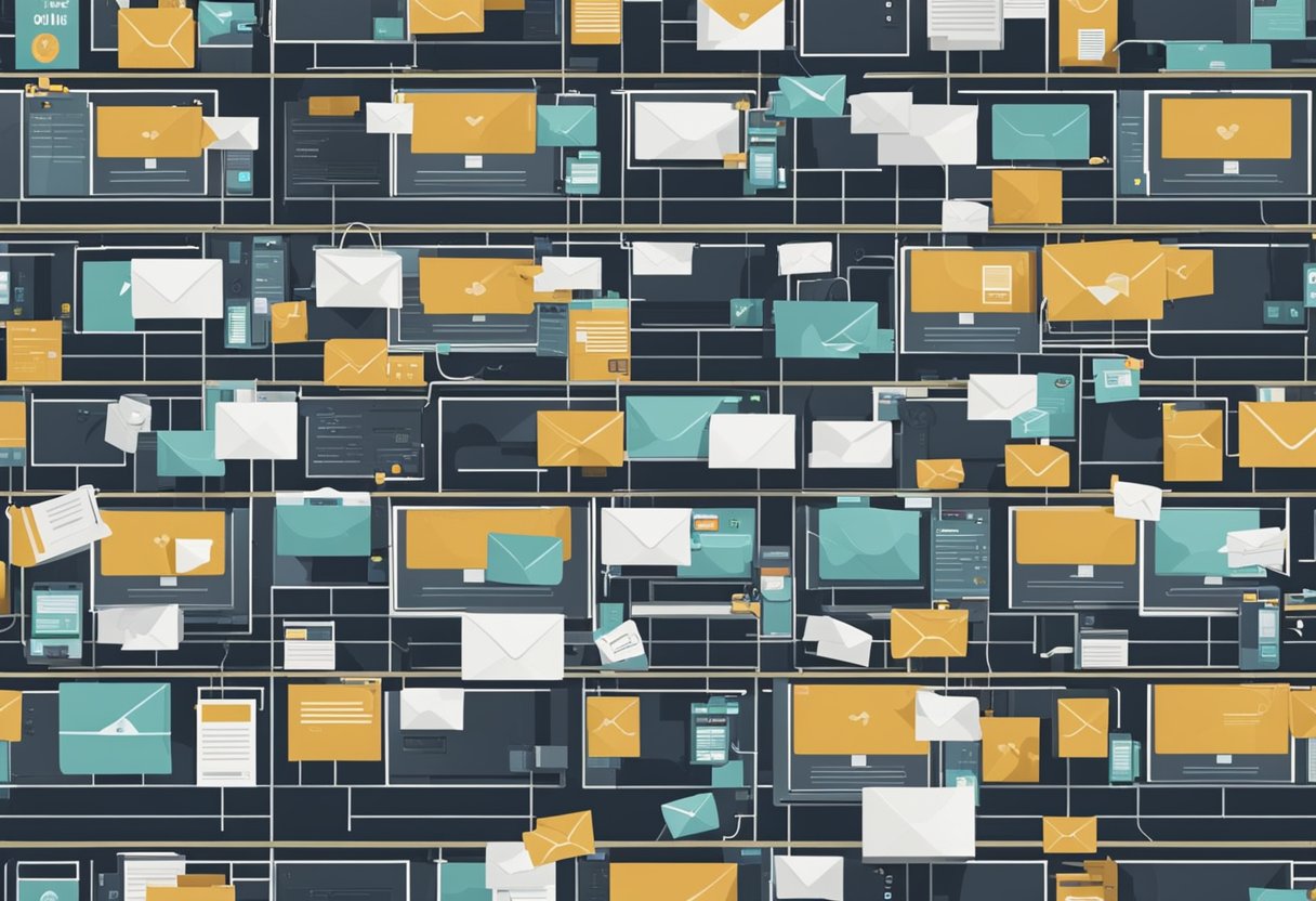 An email marketing software sends out targeted campaigns to a diverse group of recipients, showcasing the automation and efficiency of the process