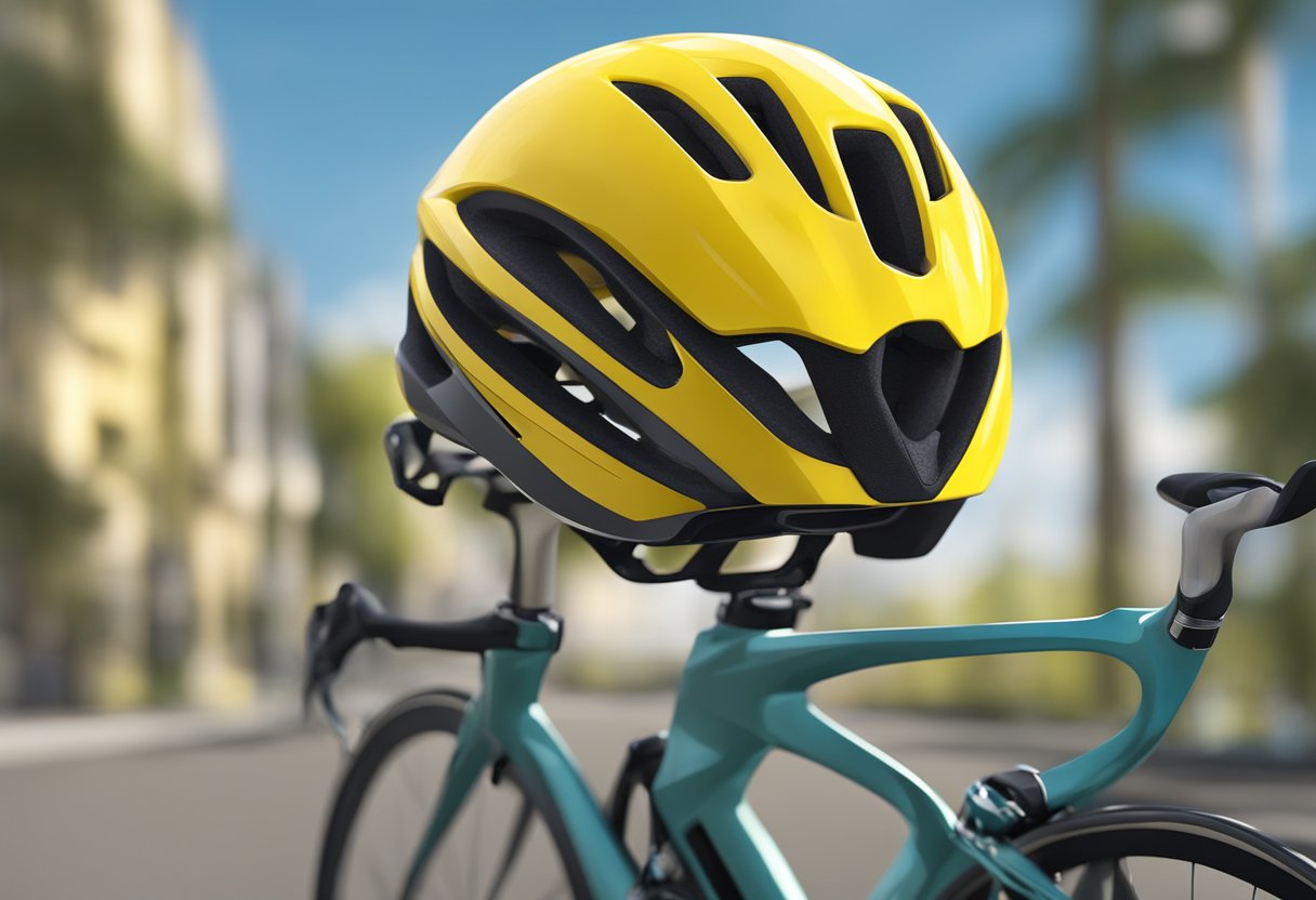 Yellow Road Bike Helmet