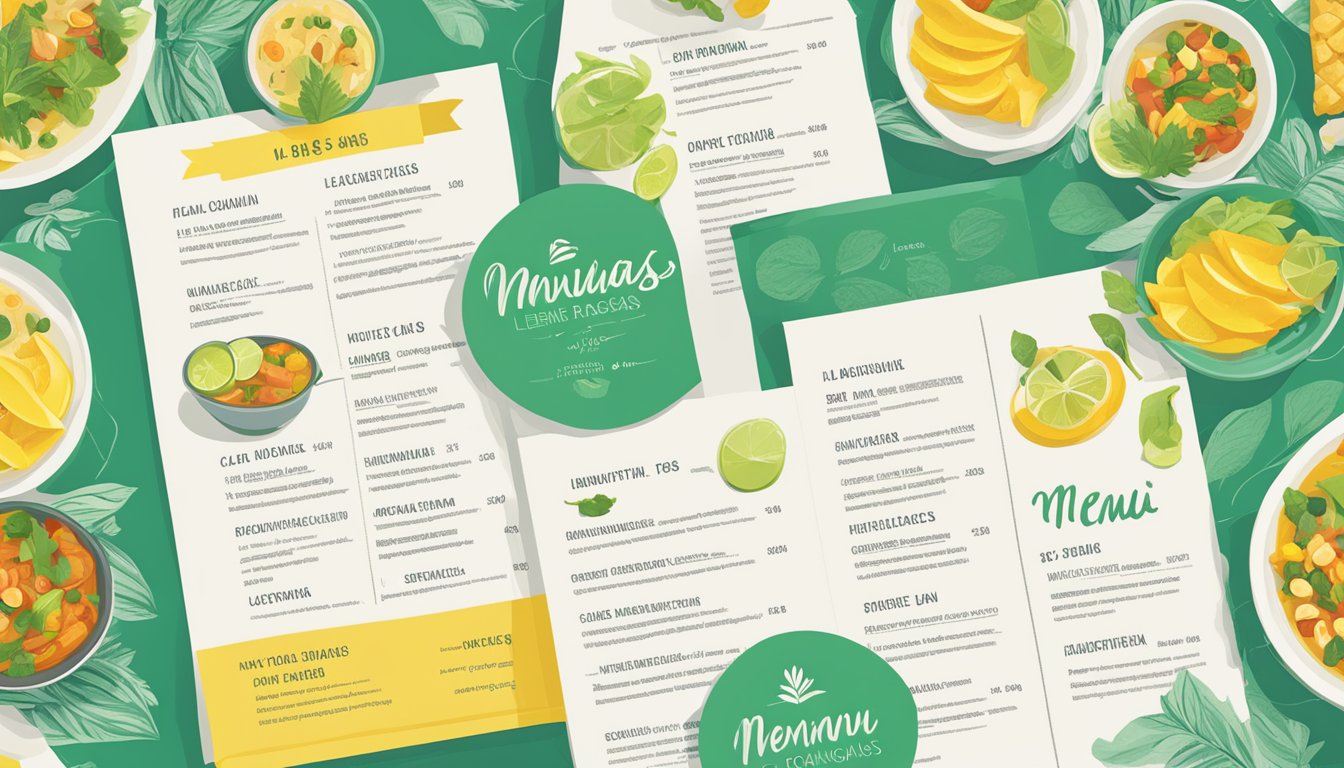 The menu highlights at Lemongrass restaurant: vibrant colors, bold typography, and mouthwatering dishes displayed on a clean, modern design