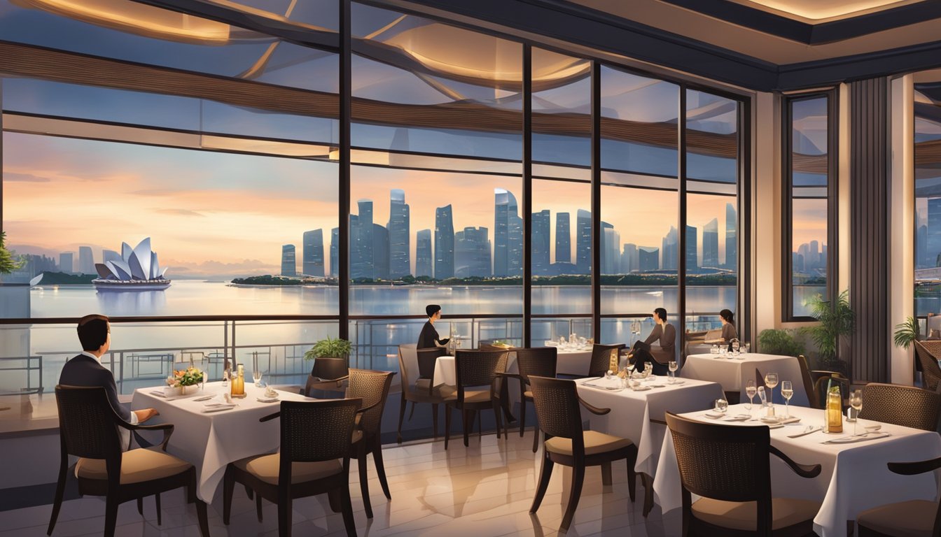 Elegant waterfront restaurants in Singapore with stunning views of the city skyline and serene waters
