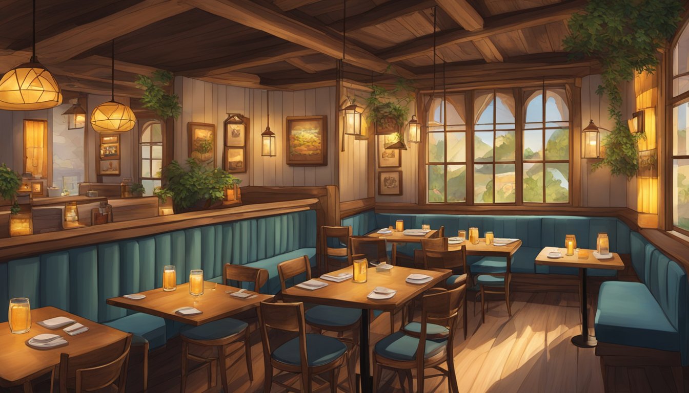 The cozy interior of Coucou restaurant, with warm lighting and rustic decor, invites visitors to plan their visit
