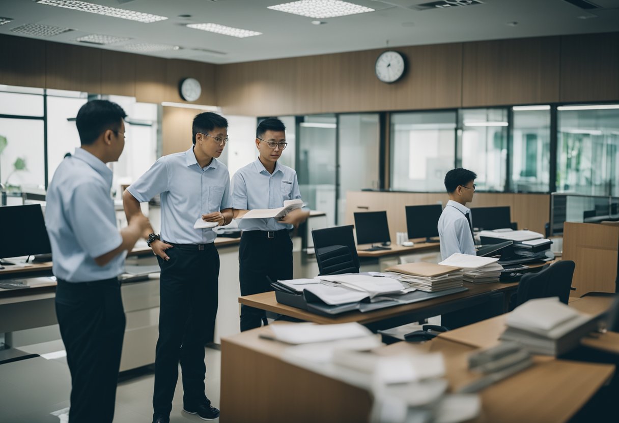 Town council staff scheduling and managing furniture disposal in Singapore