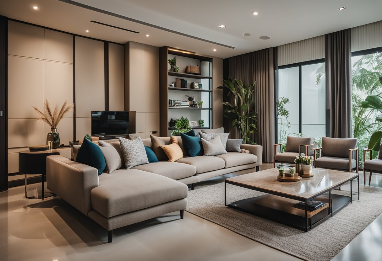 A cozy living room with stylish and comfortable furniture, showcasing the best affordable pieces for every home in Singapore
