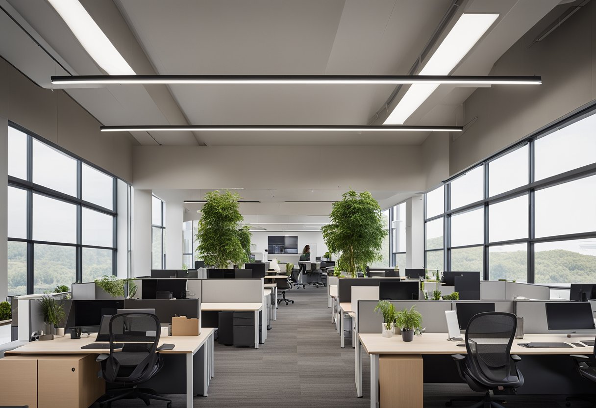 The ABW office features collaborative workspaces, natural lighting, and ergonomic furniture for employee engagement