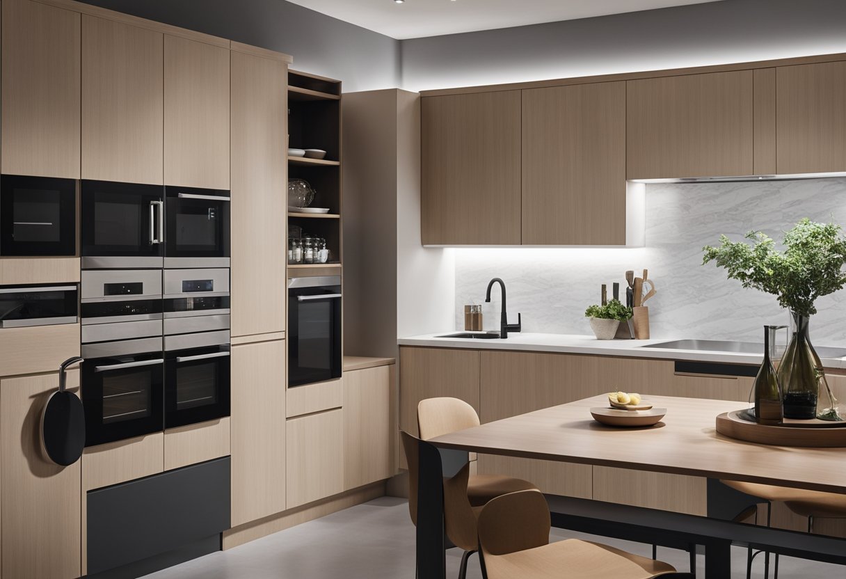 Stylish Kitchen Cabinet Table Top Design Ideas