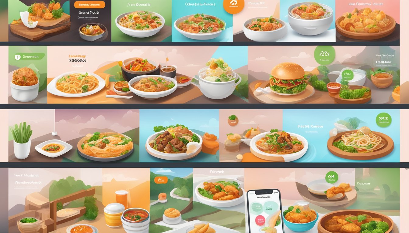 The foodpanda restaurant portal displays a variety of cuisines with vibrant images and user-friendly interface