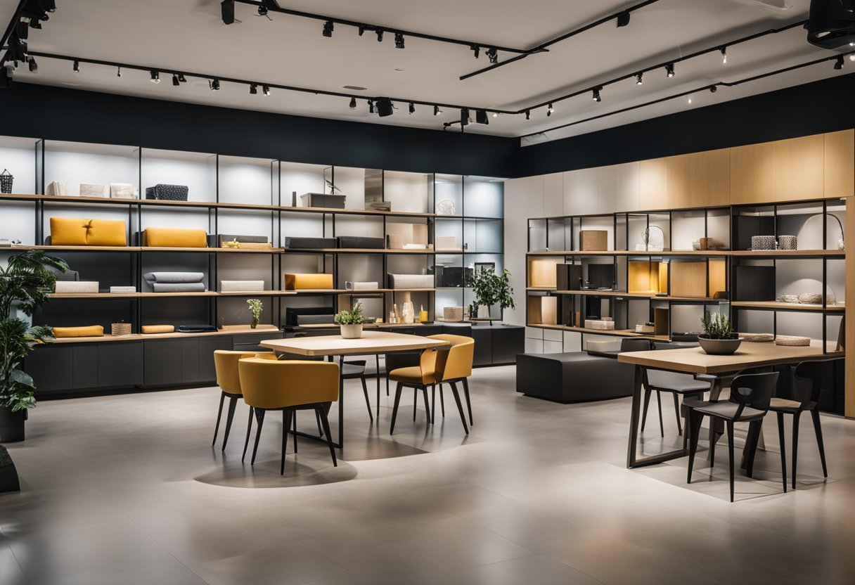 A spacious showroom with modern furniture displays in Big Box Furniture Singapore