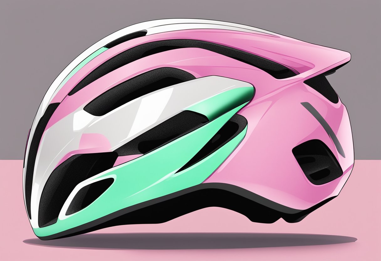 pink road bike helmet