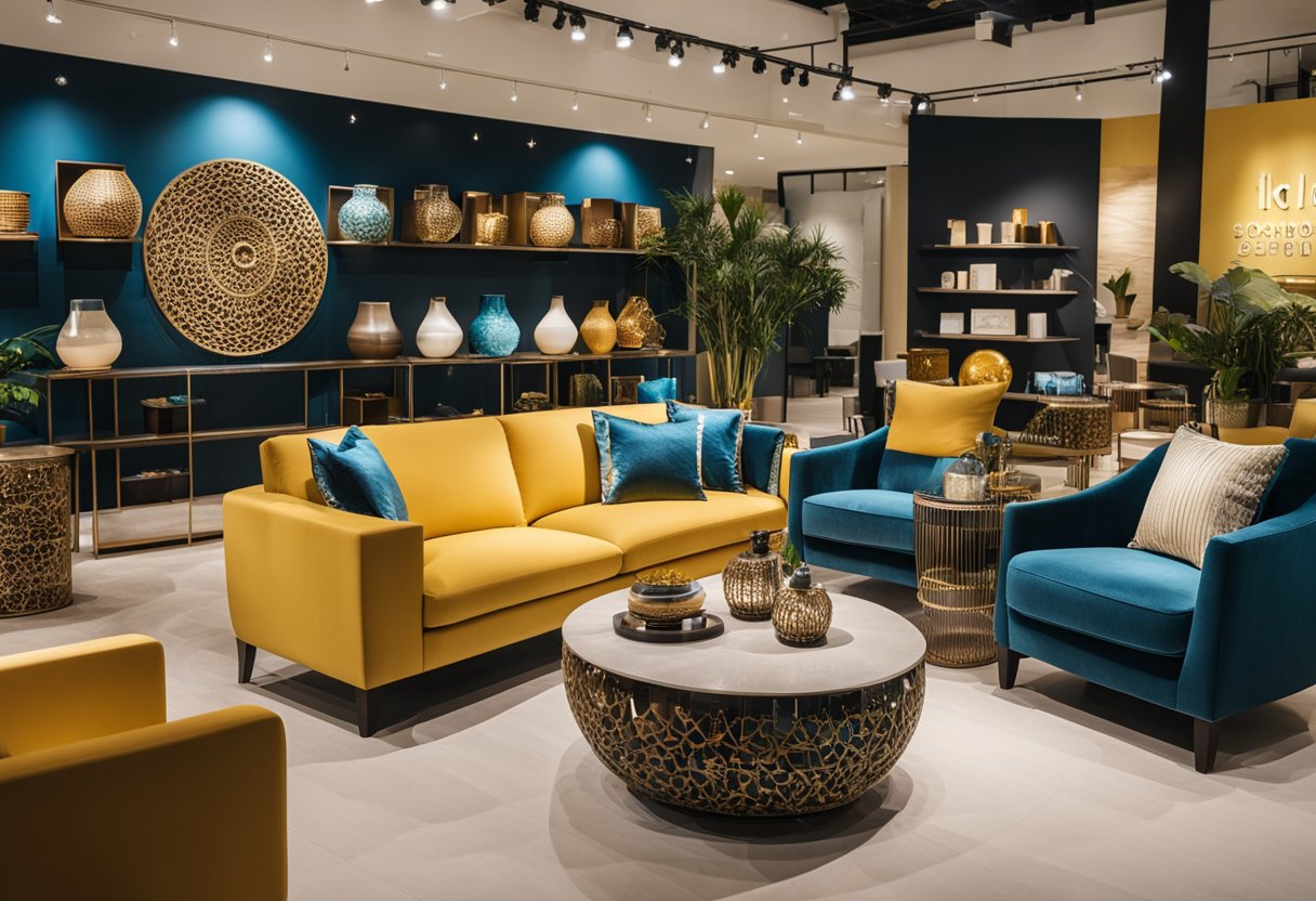 A vibrant showroom displays diverse furniture collections at A Star Furniture Singapore