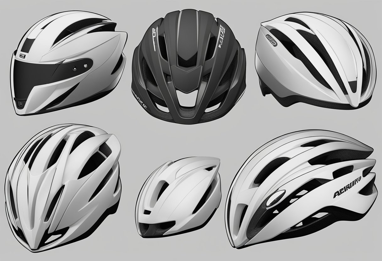 A sleek, aerodynamic road bike helmet with a matte black finish, adjustable straps, and ventilation holes for maximum airflow