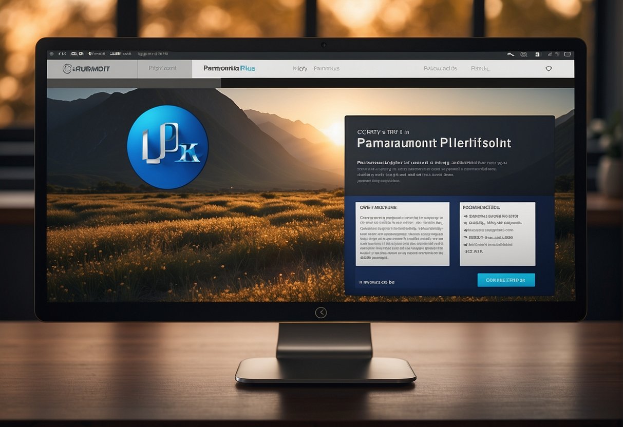 A computer screen with the Paramount Plus website open, displaying the steps to cancel the subscription