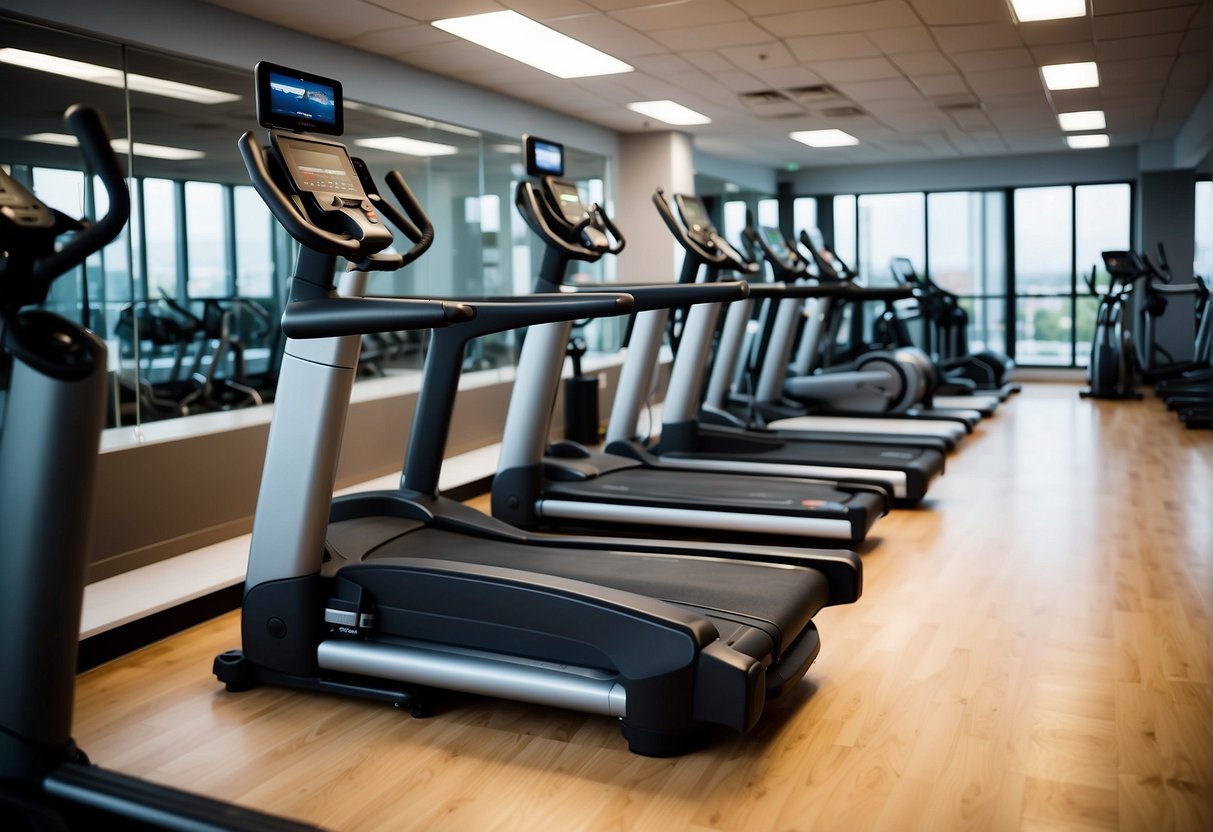 The best ellipticals stand side by side, sleek and modern, in a bright, spacious gym