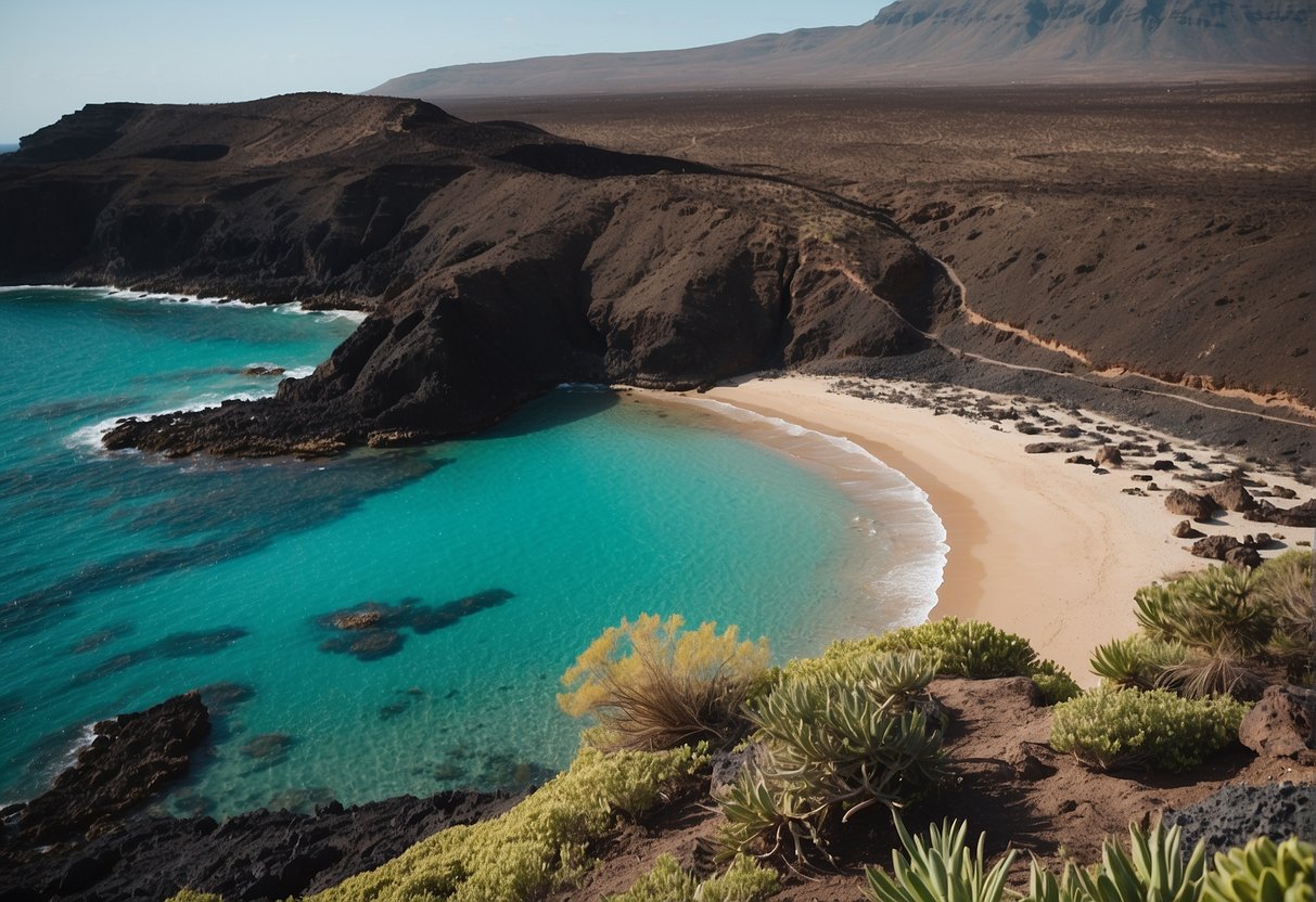 Discover Lanzarote's natural beauty: volcanic landscapes, turquoise waters, and unique flora