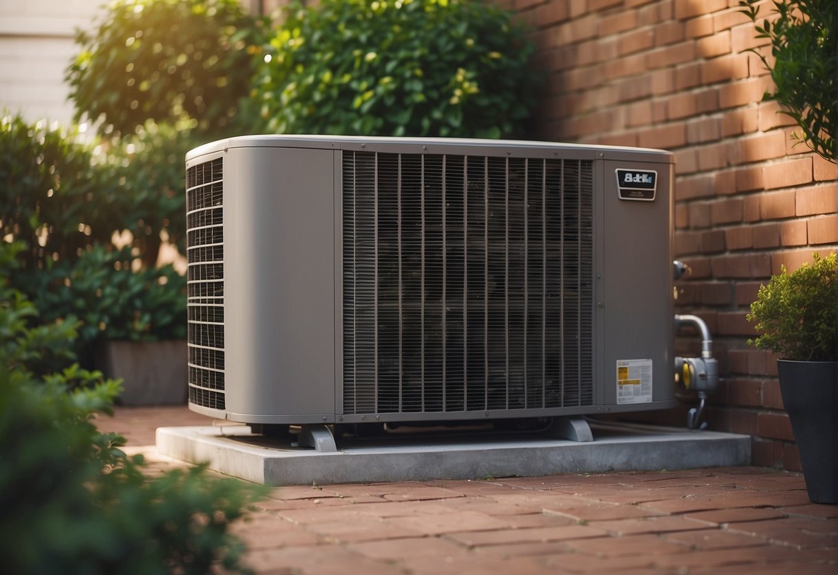 A condenser hums as it efficiently cools HVAC system. Outdoor unit expels hot air, while refrigerant circulates inside, optimizing temperature control