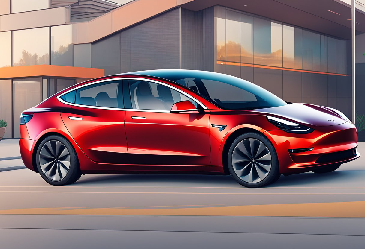 The Tesla Model 3 battery upgrade details are displayed with the price