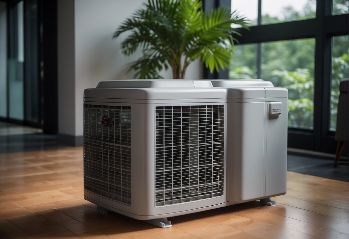 A heat pump extracts heat from the air or ground and transfers it inside a building, providing efficient heating and cooling while minimizing environmental impact