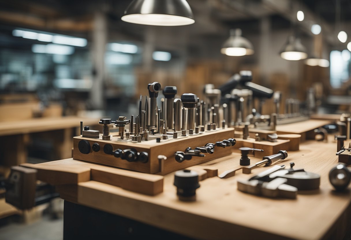 An array of precision tools and expertly crafted wooden furniture fill the workshop, showcasing the excellence of a Singapore carpentry company