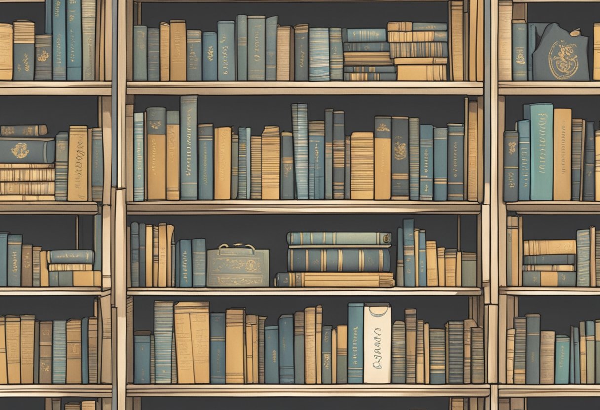 A bookshelf filled with baby name books, open to a page with "Cassandra" written in elegant script