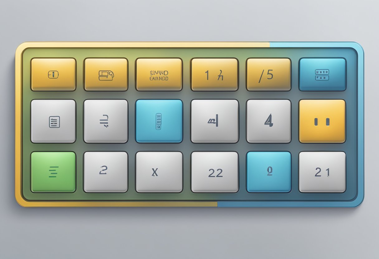 A 1x4 membrane keypad lies flat on a surface, with four square buttons arranged in a single row, and a thin, flexible membrane covering the entire keypad