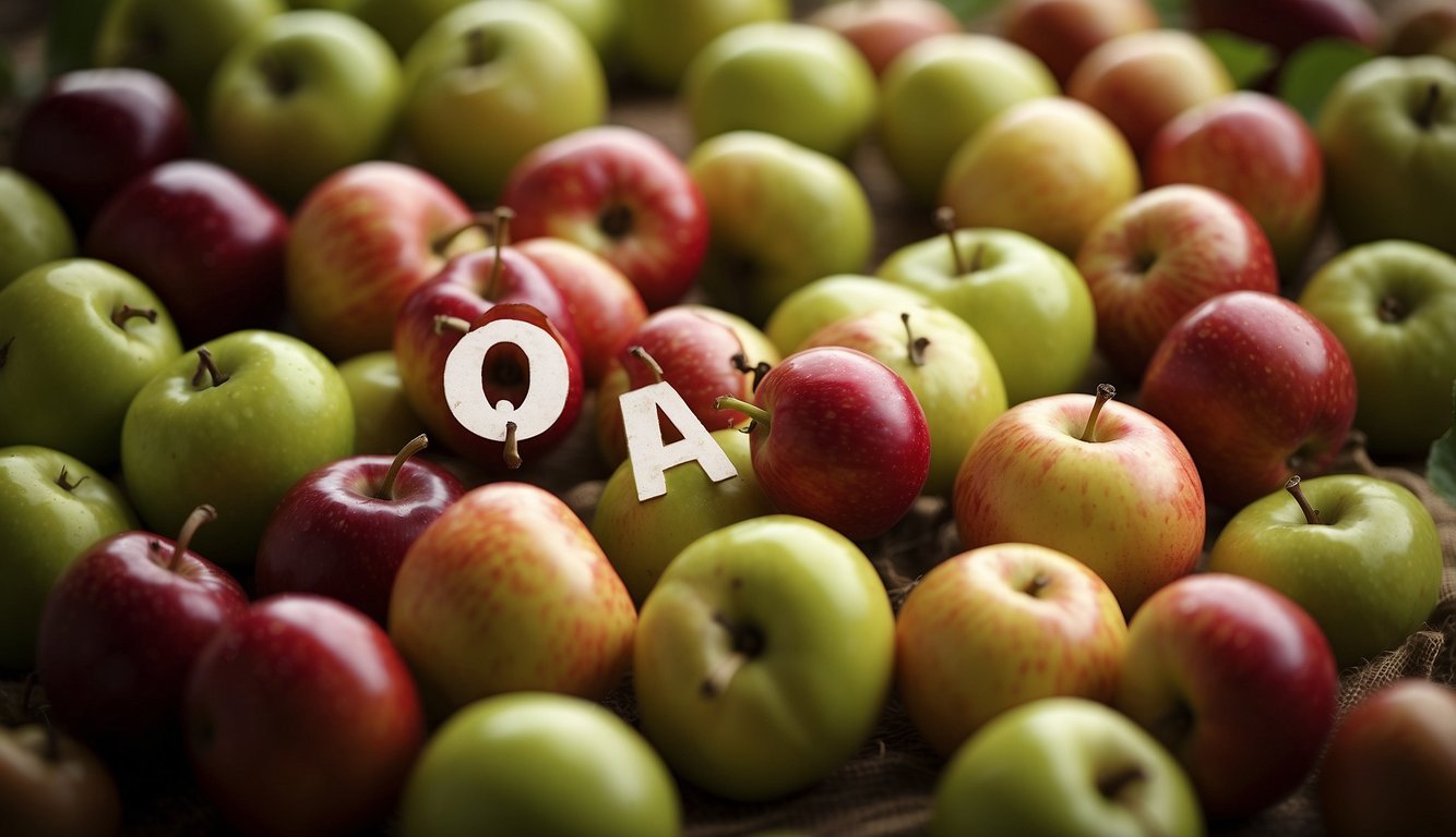 A pile of crab apples with a question mark hovering above them