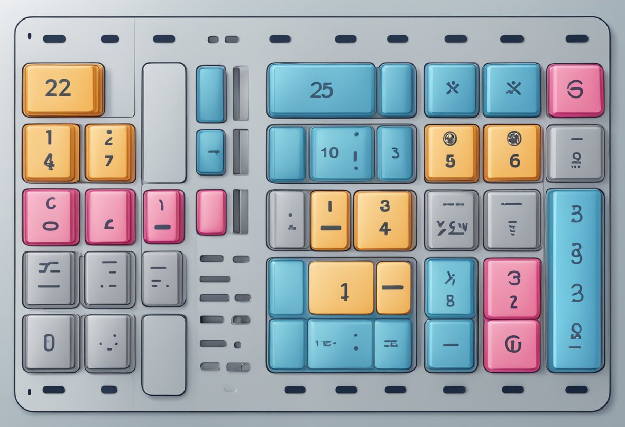 A 3x4 matrix membrane keypad with raised buttons arranged in a grid pattern