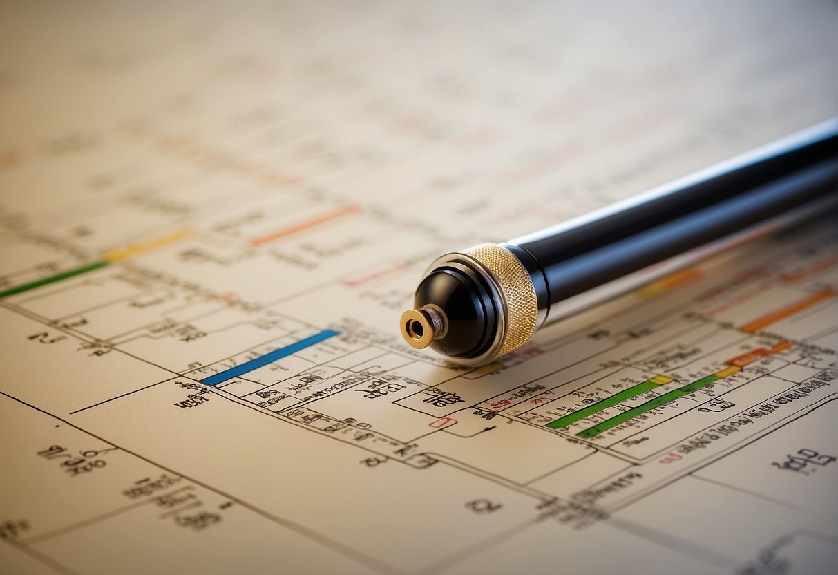 An acupuncture pen hovers over a meridian chart, emitting a gentle buzzing sound. The chart depicts the body's energy pathways in vibrant colors