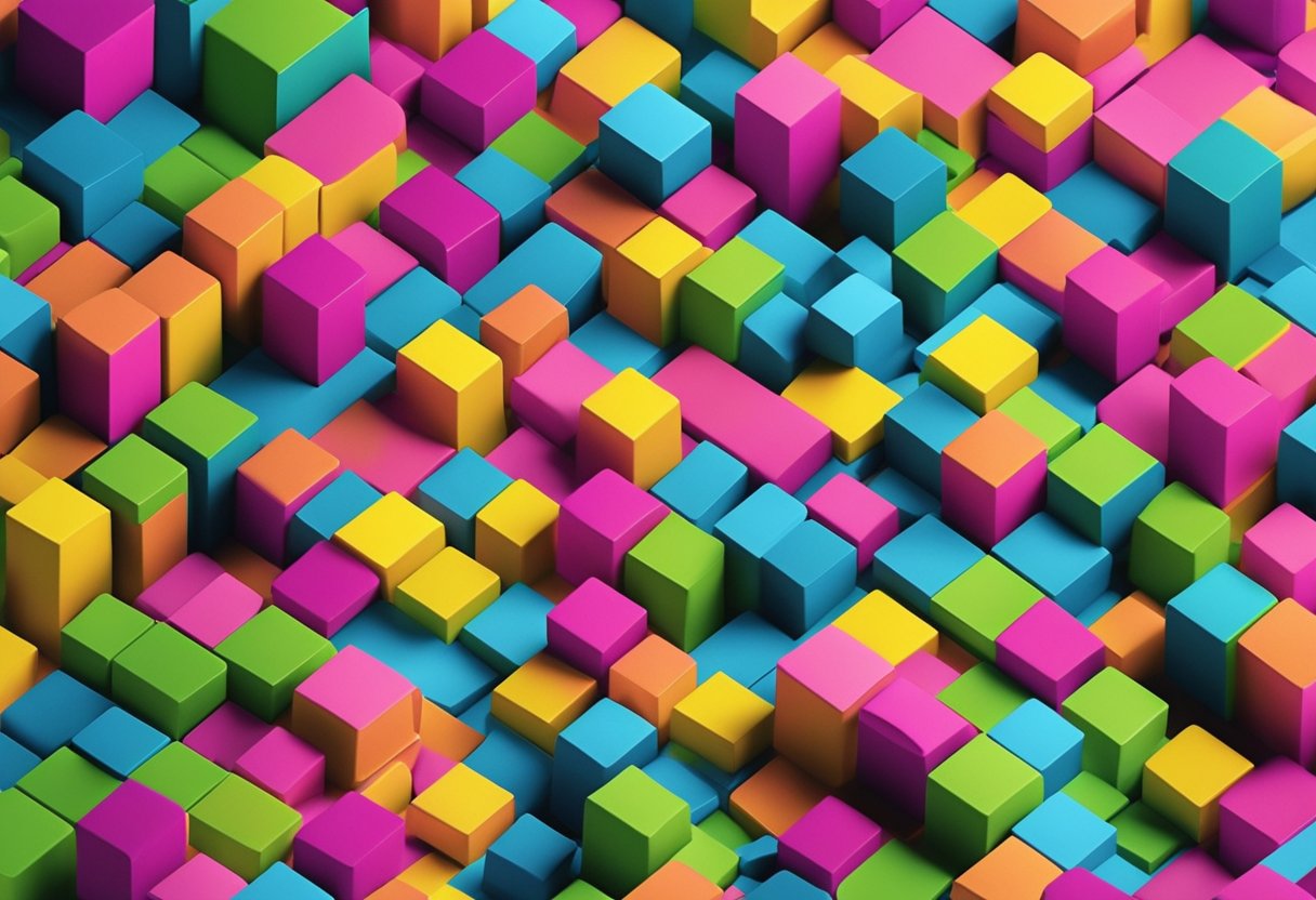 Colorful alphabet blocks arranged on a bright, clean surface