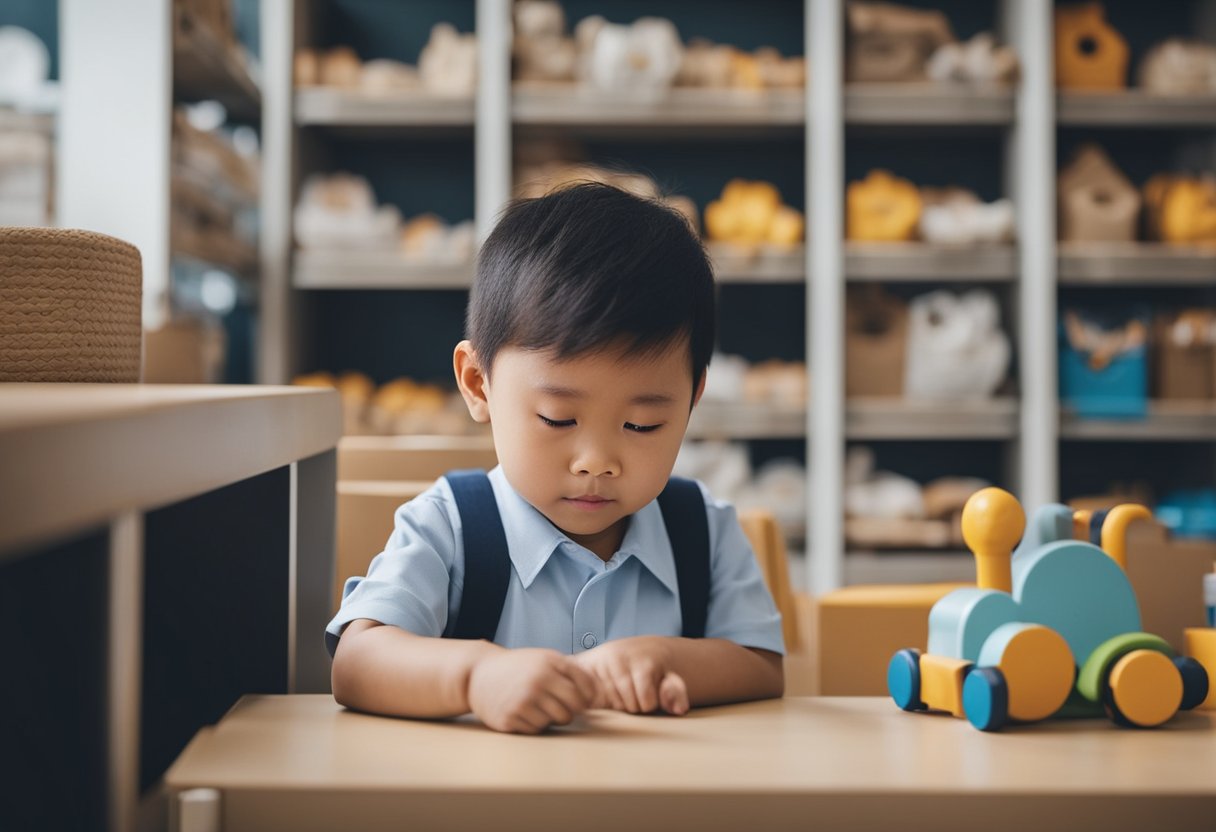 A childcare provider in Singapore carefully selects furniture from a supplier, ensuring safety and functionality for young children
