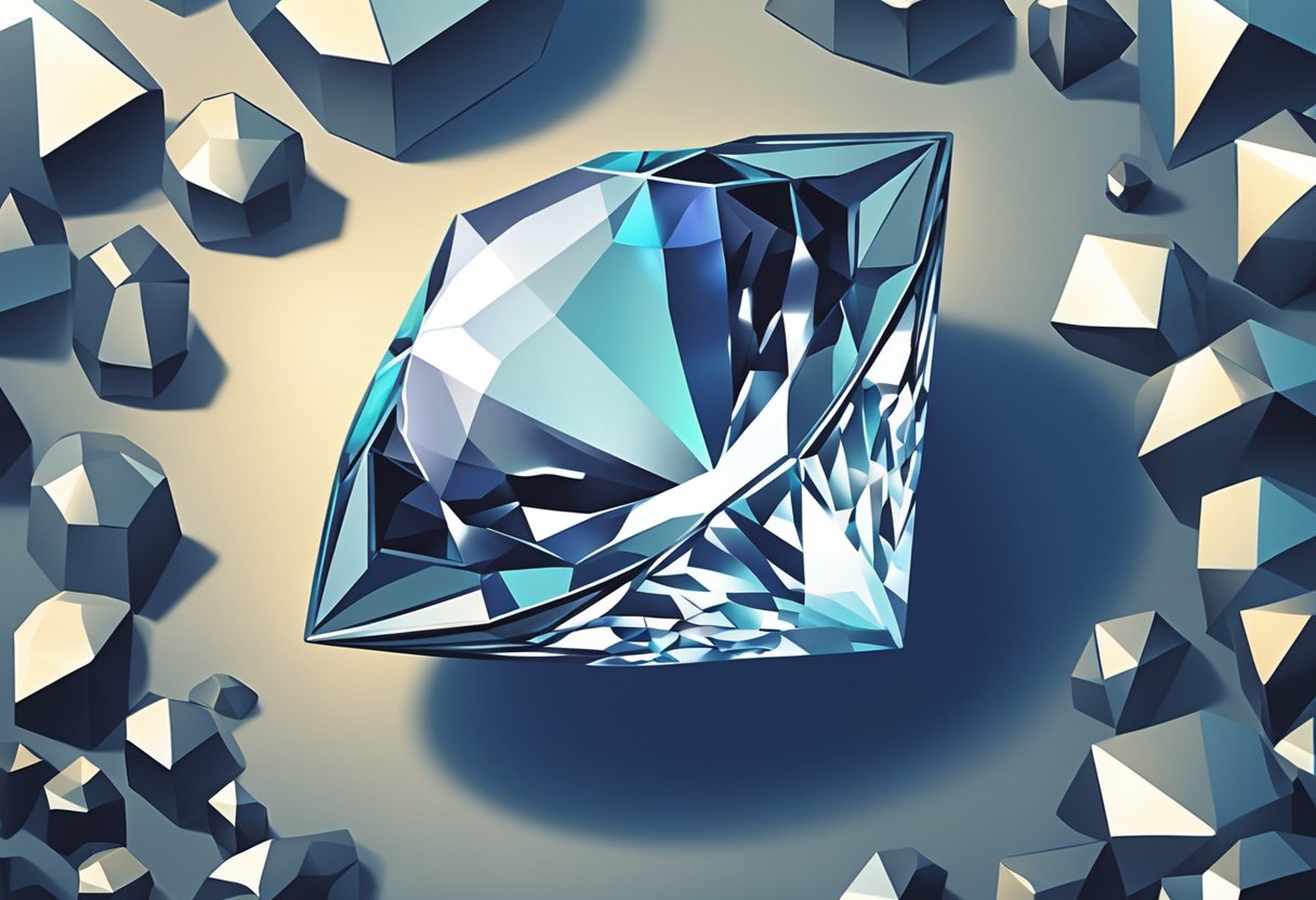 A sparkling gemstone surrounded by shimmering light, evoking a sense of elegance and beauty