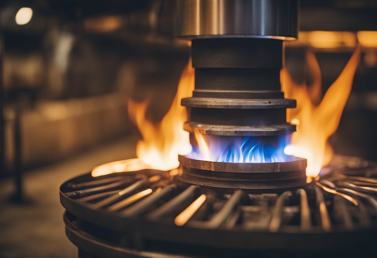 The steel reheating furnace roars to life, flames licking at the metal, fuel systems pumping in the background