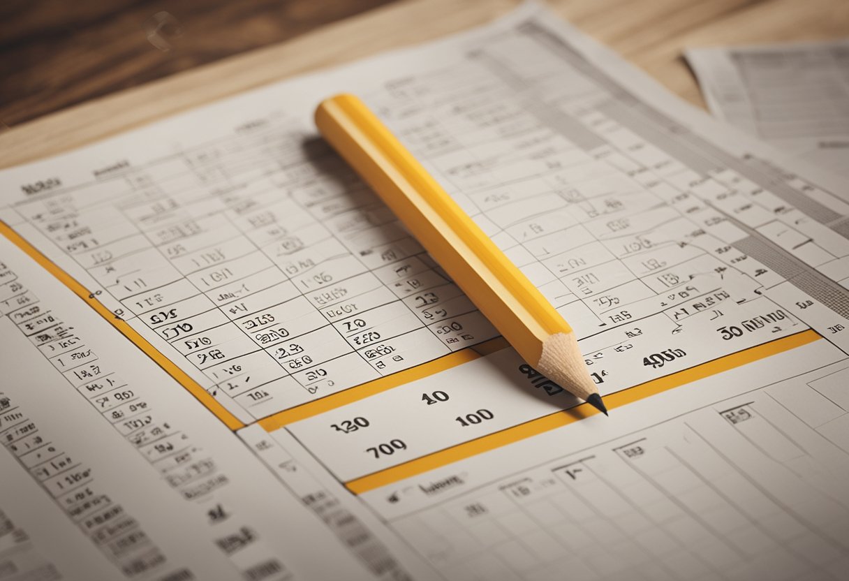 A checklist of renovation questions displayed with a pencil and ruler on a wooden table