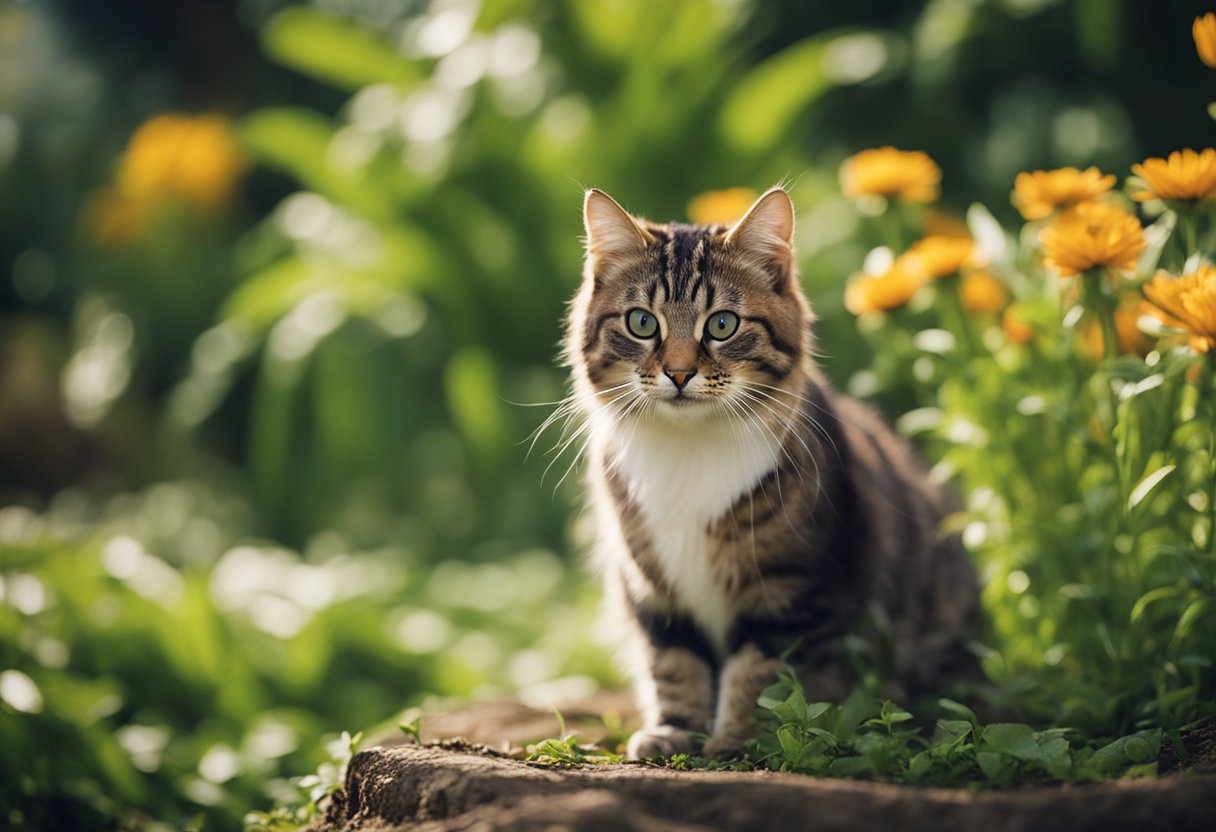 Cats roam freely in lush heartland gardens, bringing joy but also posing threat to local wildlife